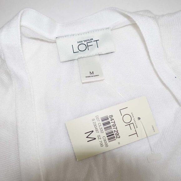 Ann Taylor Loft Women's Open Front Shrug Cardigan Sweater Medium NWT 3/4 Sleeves - Picture 3 of 4